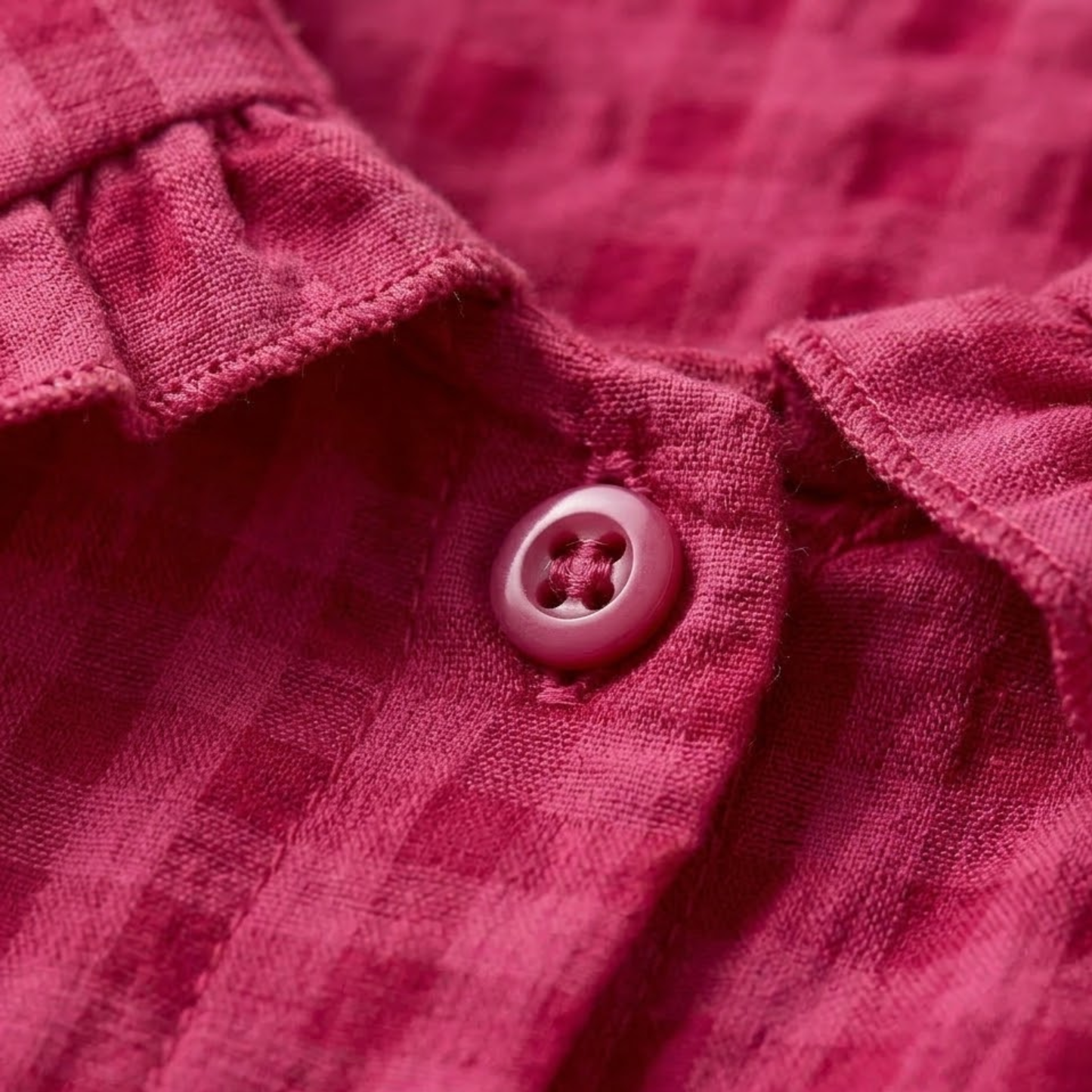 Robe Longue à Carreaux avec Col Claudine et Manches Bouffantes