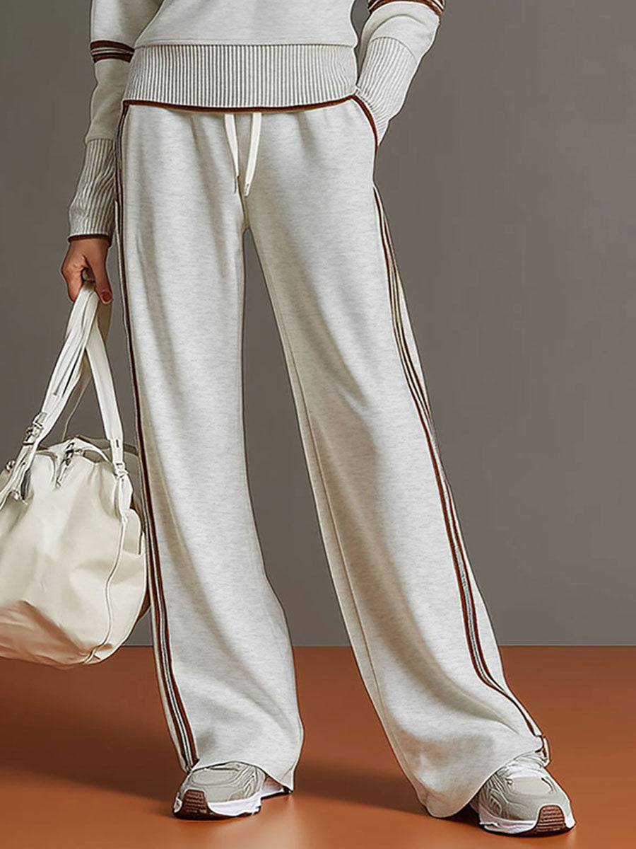 Ensemble Sport Chic Rétro – Demi-Zip & Pantalon