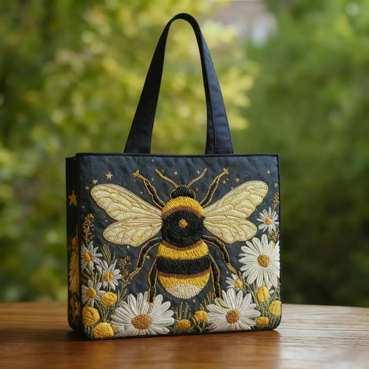 Sac Artisanal - Abeille aux Marguerites et Étoiles