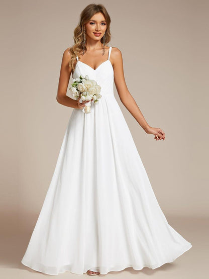 ever RUBY|Multiway Chiffon and Lace Open Back Bridesmaid Dress with Spaghetti Straps